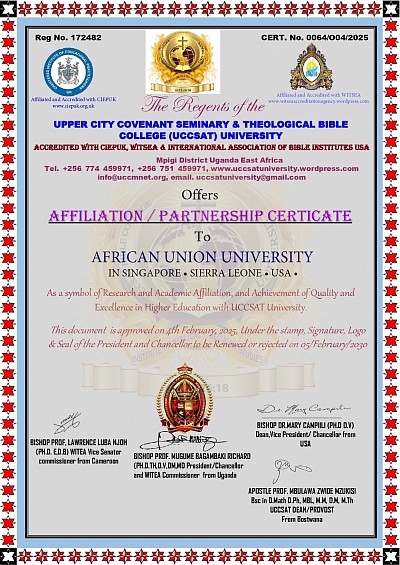 Academic Affiliation and Partnership with UCCSAT University